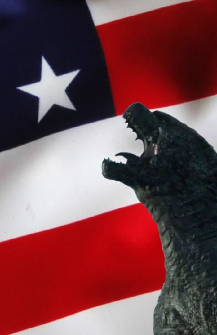Americanized Godzilla background