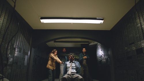 Still of Abraham Makany, Kadia Saraf, Raul Torres and Ayman Samman in Blindspot (2015)