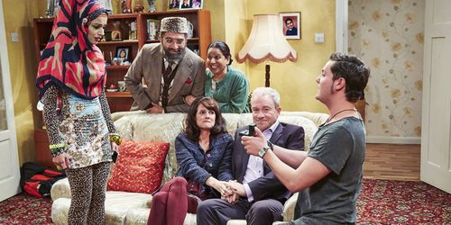Harry Enfield, Shobu Kapoor, Niky Wardley, Adil Ray, Bhavna Limbachia, and Tyger Drew-Honey in Citizen Khan (2012)