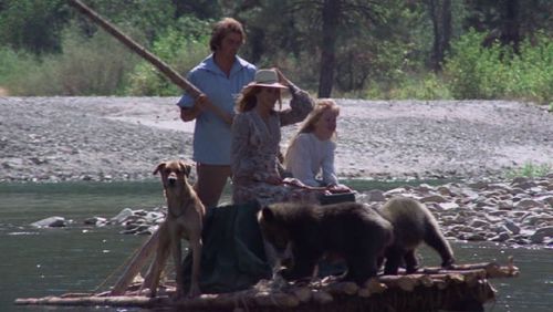 Susan Damante, Hollye Holmes, and Robert Logan in The Adventures of the Wilderness Family (1975)