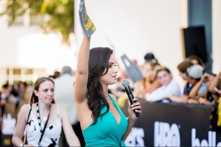 Crystal Marie Denha MC'ing the Season 2 Premiere of HBO Ballers.