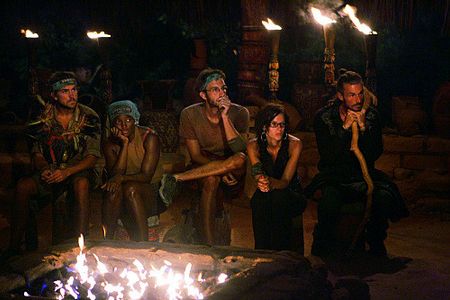 Tamara Johnson, Benjamin Wade, James Thomas Jr., Erinn Lobdell, and Stephen Fishbach in Survivor (2000)