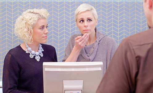 Lauren Dortch-Crozier and Sarah Mack in It's Fine.