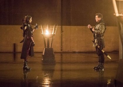 John Barrowman and Katrina Law in Arrow (2012)