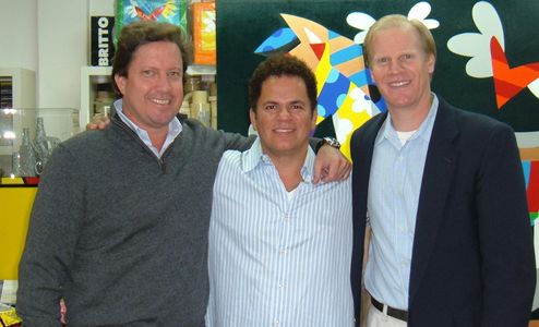 EP Christian Altaba & Romero Britto at Britto Central Studios in Miami discussing 