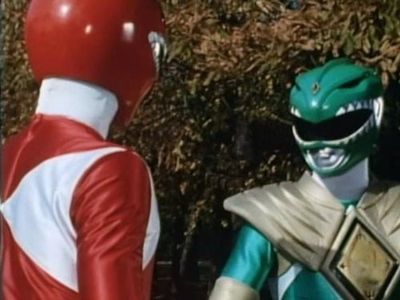 Jason David Frank and Austin St. John in Mighty Morphin Power Rangers (1993)