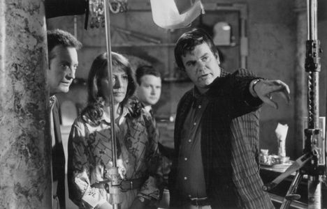 Bryan Brown, Mark Herman, and Penelope Wilton in Blame It on the Bellboy (1992)