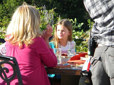 on set of 