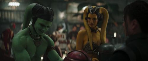 Marlon Aquino and Andrea Bartlow in The Book of Boba Fett (2021)