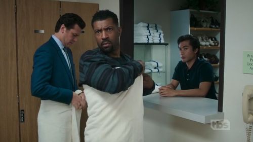 Still shot of Marc Fajardo in 'Angie Tribeca'