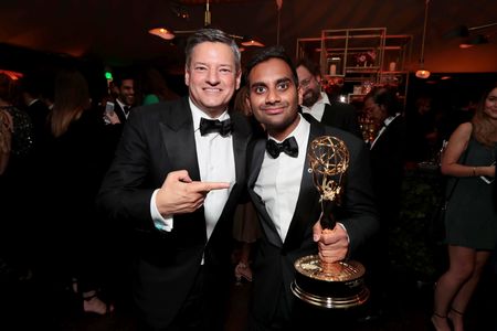 Ted Sarandos and Aziz Ansari at an event for The 69th Primetime Emmy Awards (2017)