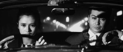 Ryô Ikebe and Mariko Kaga in Pale Flower (1964)