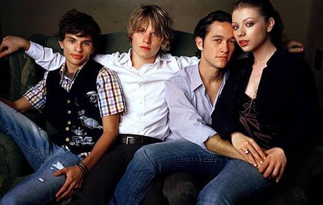 Michelle Trachtenberg, Joseph Gordon-Levitt, Jeffrey Licon, and Brady Corbet at an event for Mysterious Skin (2004)