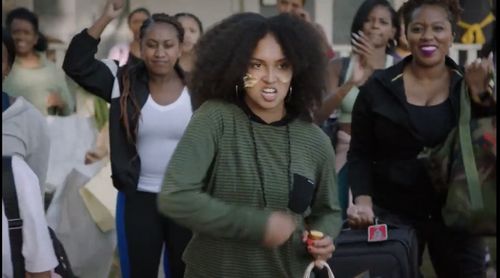 Laura Buttle in A Black Lady Sketch Show (2022). Sketch entitled “Product Purge”