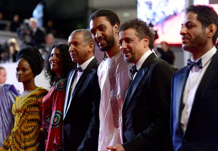 Abel Jafri, Kettly Noël, Abderrahmane Sissako, Hichem Yacoubi, Toulou Kiki, and Ibrahim Ahmed at an event for Timbuktu (
