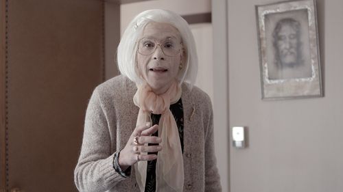 Martin Villeneuve as his grandmother in 