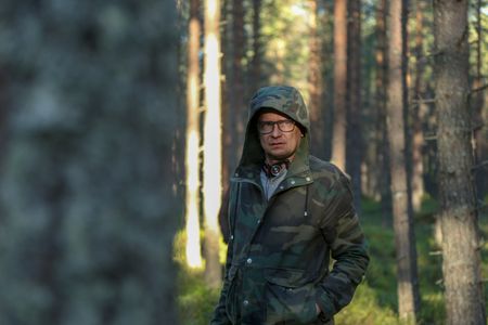 Director Mika Ronkainen on set of All the Sins (2019).
