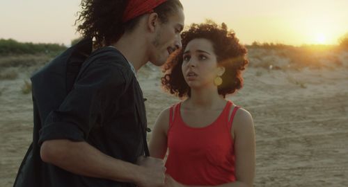 Baya Medhaffar and Montassar Ayari in As I Open My Eyes (2015)
