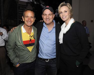 Mike O'Malley, Dante Di Loreto, and Jane Lynch in Glee (2009)