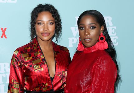 Kylie Bunbury and Ashley Blaine Featherson-Jenkins at an event for Dear White People (2017)