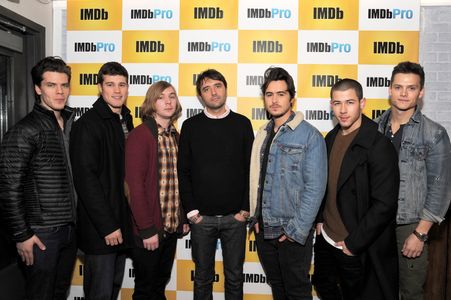 Andrew Neel, Nick Jonas, Ben Schnetzer, Daniel Flaherty, Jake Picking, Austin Lyon, and Gus Halper at an event for Goat 