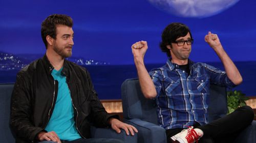 Link Neal and Rhett McLaughlin in Conan (2010)
