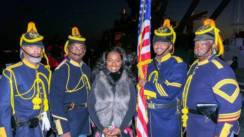 USS Battleship Iowa National Anthem Performance