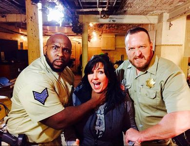 Stars of APParition, Christopher Michael Holley and Jake Jacobson, with casting director, Sally Forcier