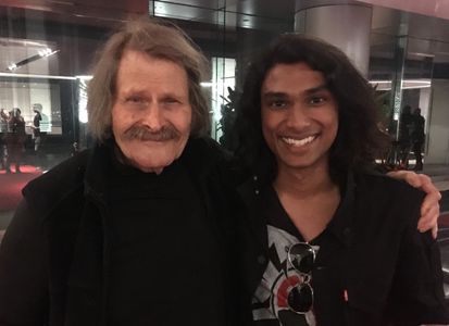 With Bruce Glover