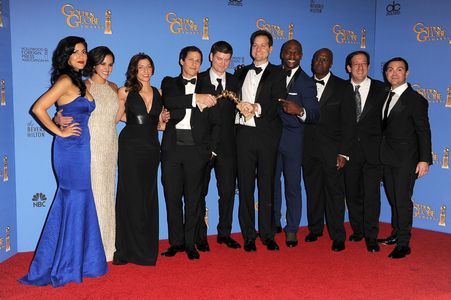 Andre Braugher, Terry Crews, Melissa Fumero, Dan Goor, Joe Lo Truglio, Michael Schur, Andy Samberg, Chelsea Peretti, and
