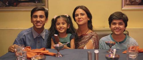 Mona Singh, Vishesh Bansal, Ahan Nirban, and Ruhi Khan in Yeh Meri Family (2018)