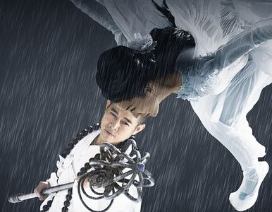 Jet Li and Shengyi Huang in The Sorcerer and the White Snake (2011)