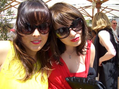 Alice Bell and Emily Barclay at the Cannes Premiere (Un Certain Regard) of Suburban Mayhem, 2006.