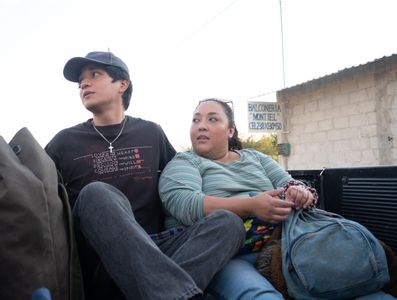 Michelle Rodríguez and Armando Espitia in I Carry You with Me (2020)