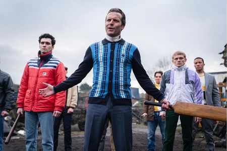 Lex Shrapnel, George Jaques, and Jack Rowan in A Town Called Malice (2023)