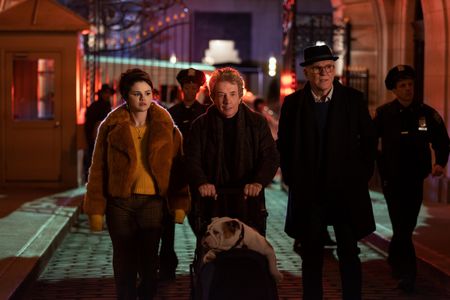 Steve Martin, Martin Short, Jeanice J. Caraballo, and Selena Gomez in Only Murders in the Building (2021)