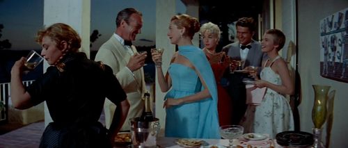Deborah Kerr, David Niven, Mylène Demongeot, Eveline Eyfel, Geoffrey Horne, and Jean Seberg in Bonjour Tristesse (1958)