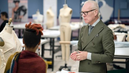 Tim Gunn and Batani-Khalfani in Project Runway (2004)