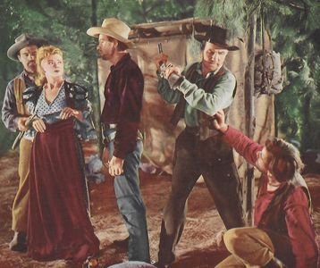 Myrna Dell, John Ireland, Sean McClory, Steve Savage, and Robert B. Williams in Roughshod (1949)