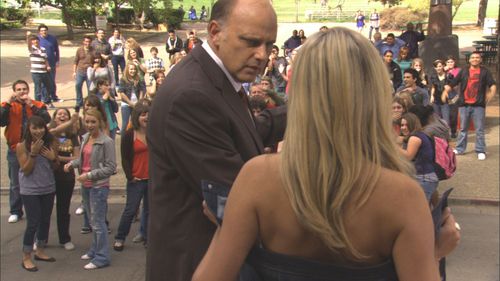 Kurt Fuller and Madison Riley in The Prankster (2010)