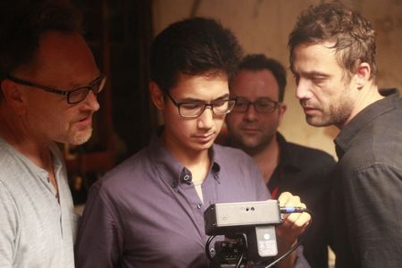 James D.R. Hickox, Jamie Lomas, Jeff Sherid, and Derrick Cohan in The Importance of Being Andy (2016)