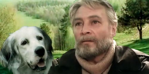 Vyacheslav Tikhonov in Belyy Bim Chernoe ukho (1977)