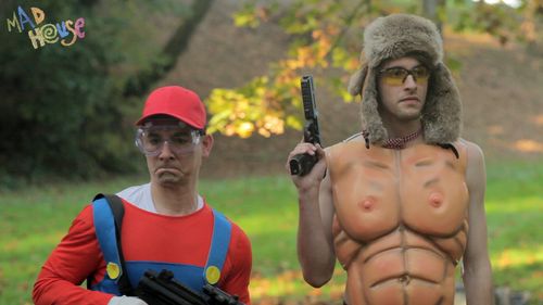 Max and Heister in Ep. 6 of Mad House, a comedy web series.