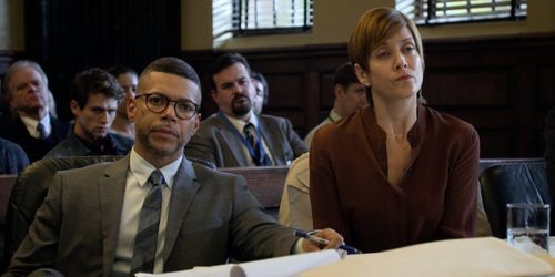 Kate Walsh, Wilson Cruz, Brandon Flynn, and Ronnie Yelverton in 13 Reasons Why (2017)