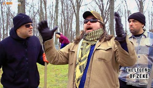 Still from short film The Legend of Zeke - 12/2013 - with actors Christopher Murphy and Patrick Devaney