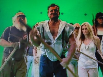 .......... in a green screen shoot for, 