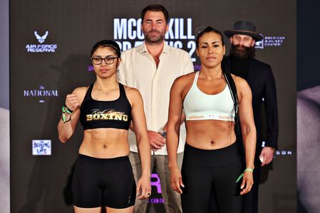 Cecilia Brækhus, David Diamante, Eddie Hearn, and Jessica McCaskill in DAZN Boxing (2015)