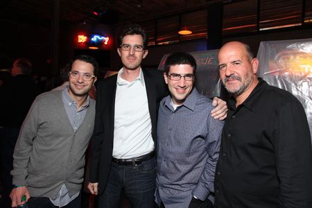 Adam Horowitz, Edward Kitsis, Jeffrey Silver, and Joseph Kosinski at an event for TRON: Legacy (2010)