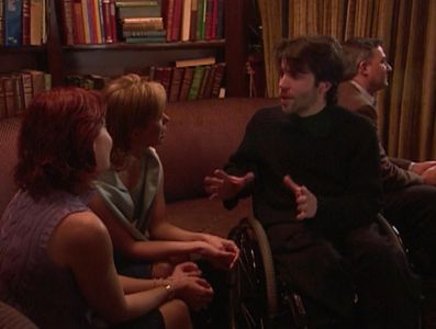 Cheryl Hines, Christopher Thornton, and Holly Wortell in Curb Your Enthusiasm (2000)