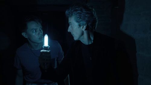 Doctor Who 'Knock Knock': Colin Ryan as Harry with Peter Capaldi as The Doctor
